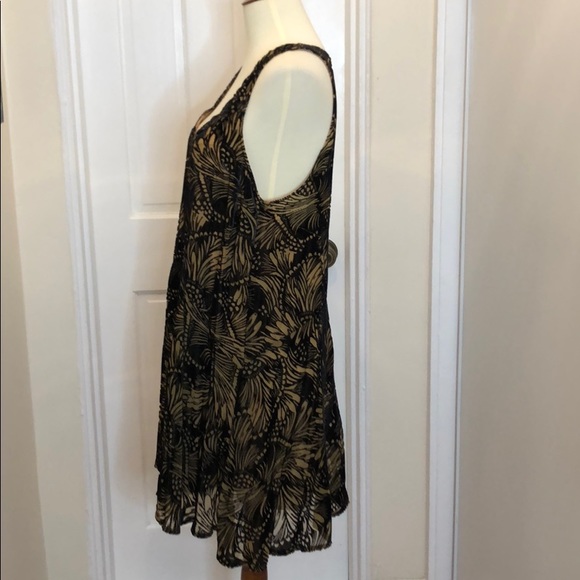 NWT Free People Velvet Sleeveless Printed Dress - Picture 7 of 8